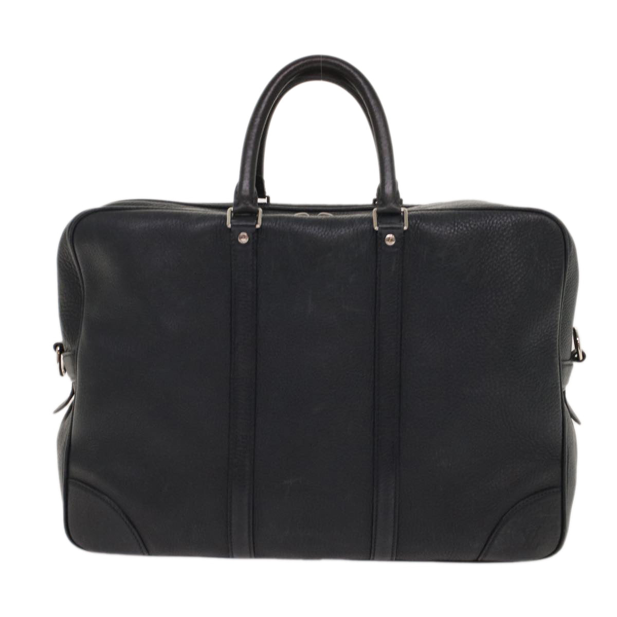Louis Vuitton Naxos Black Leather Handbag