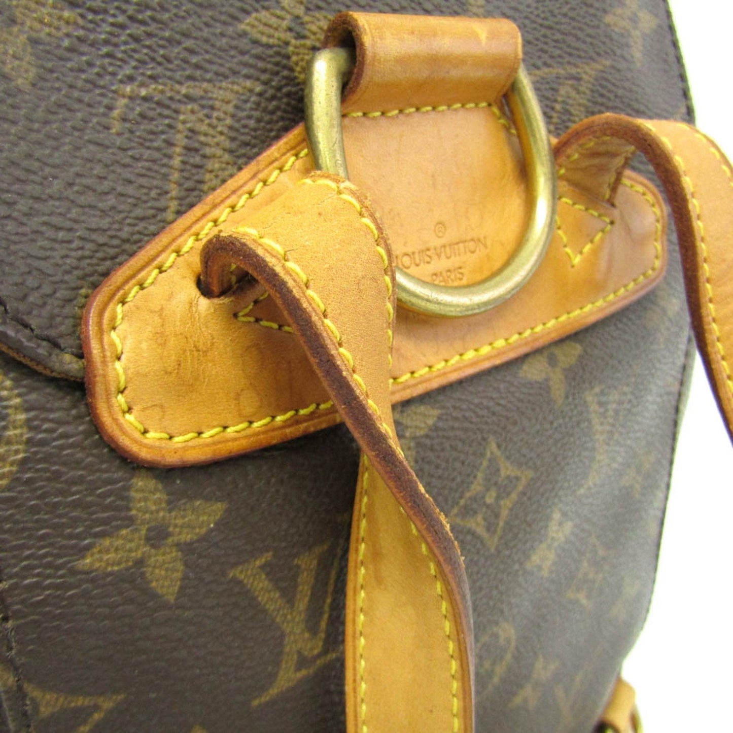 Louis Vuitton Montsouris Mm Brown Canvas Backpack Bag