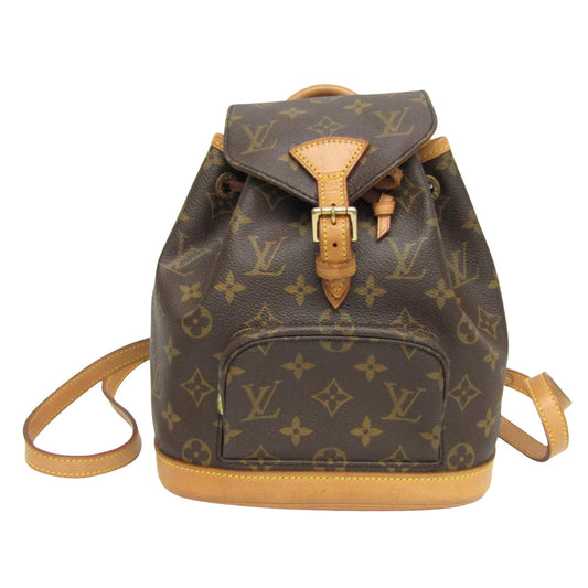 Louis Vuitton Brown Canvas Backpack Bag ()