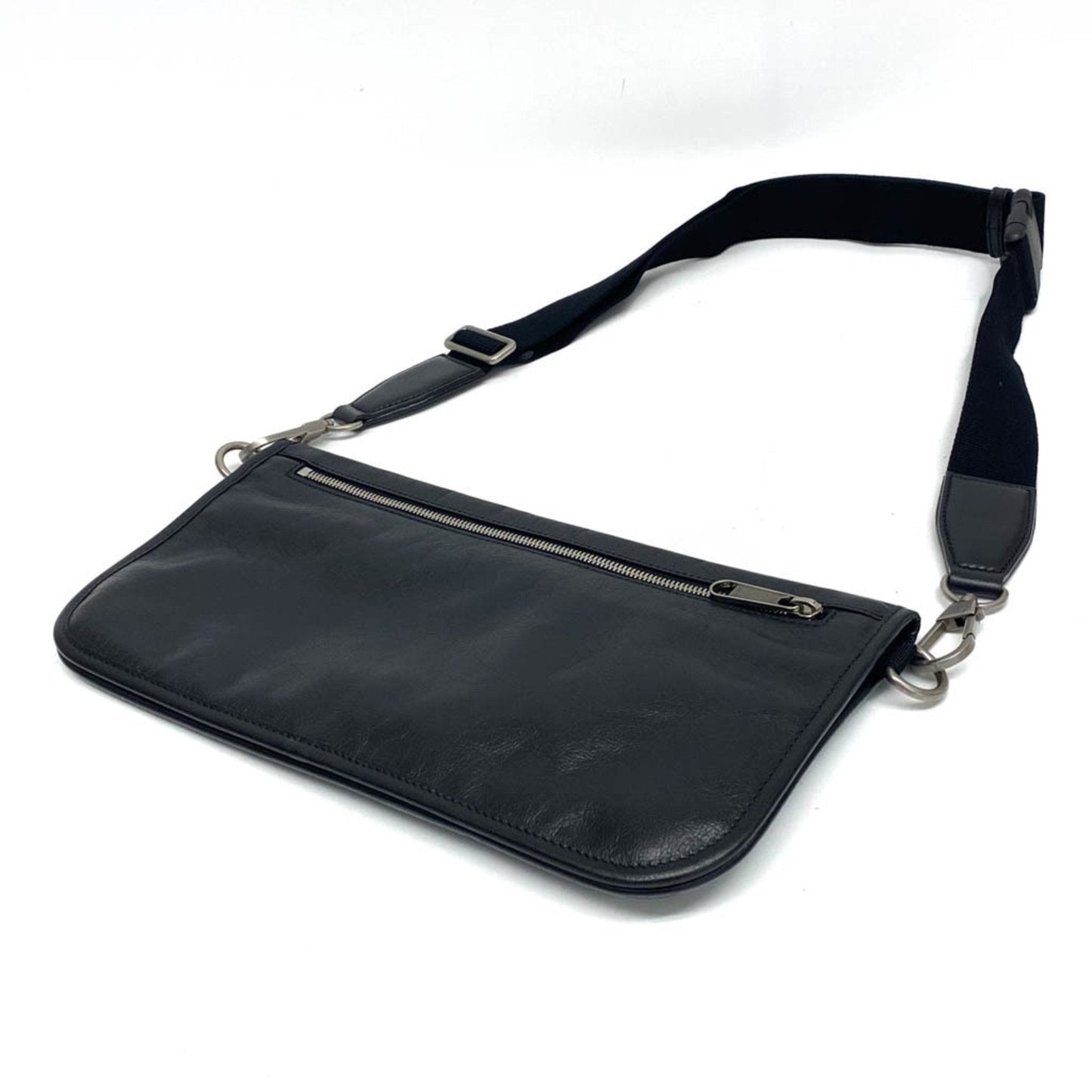 Gucci Interlocking G Black Leather Shoulder Bag
