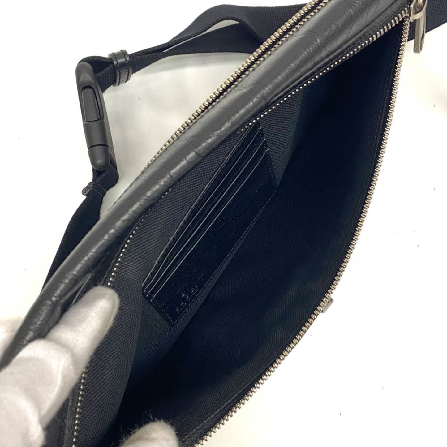 Gucci Interlocking G Black Leather Shoulder Bag