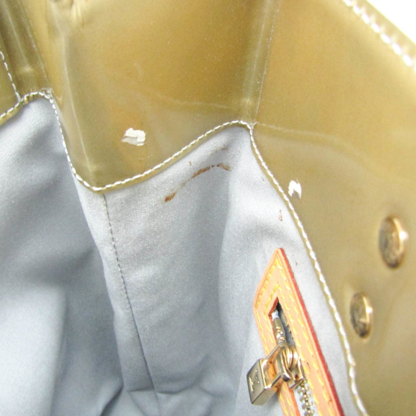 Louis Vuitton Reade Green Patent Leather Tote Bag