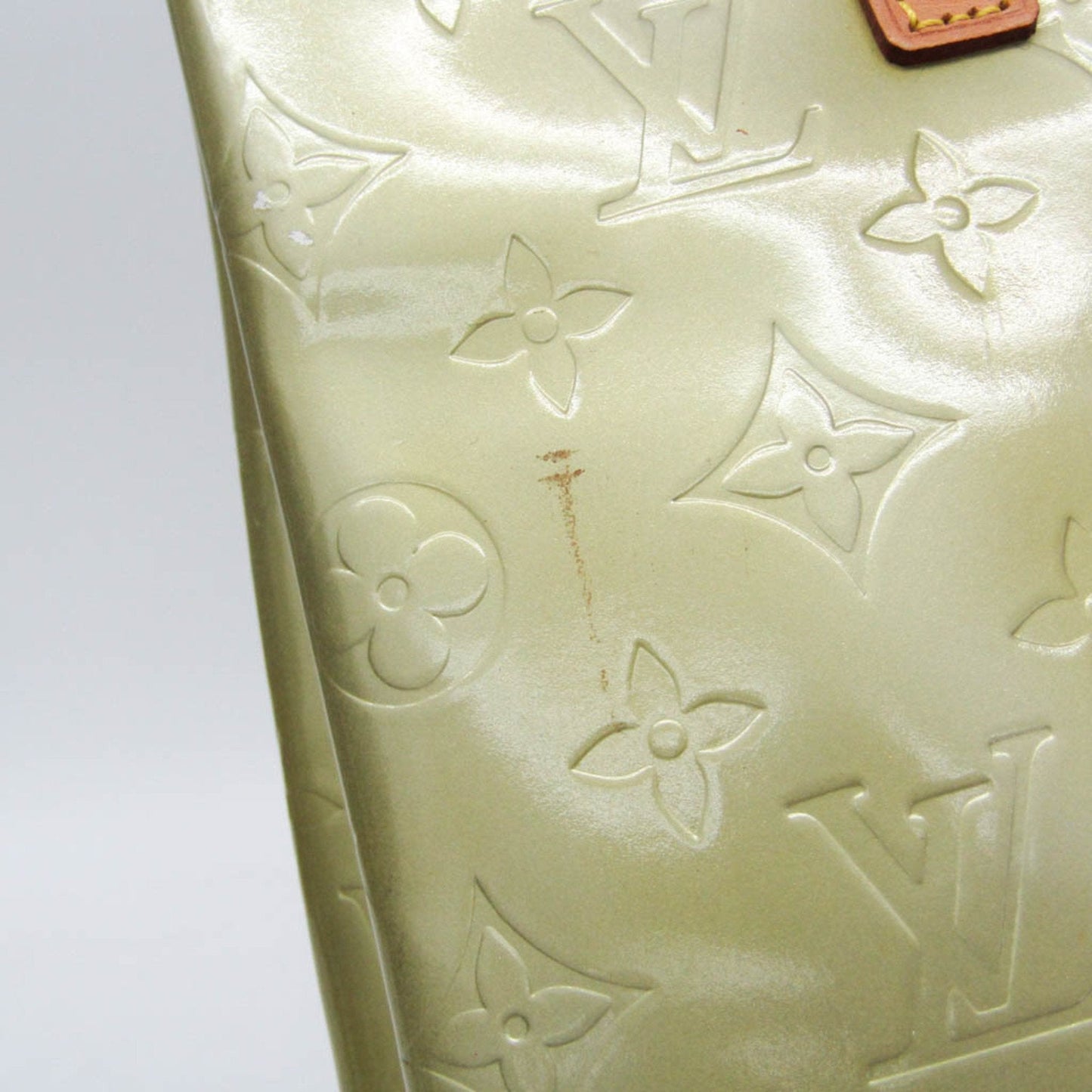 Louis Vuitton Reade Green Patent Leather Tote Bag