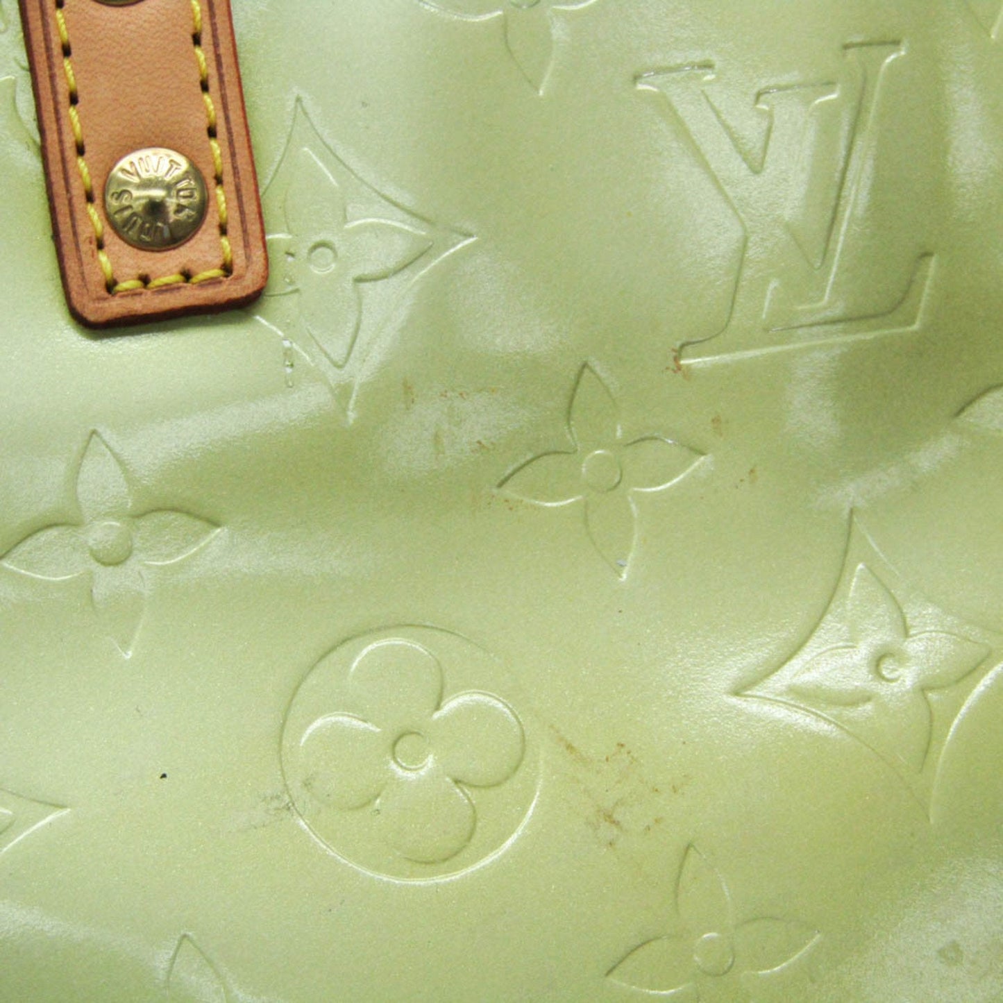 Louis Vuitton Reade Green Patent Leather Tote Bag