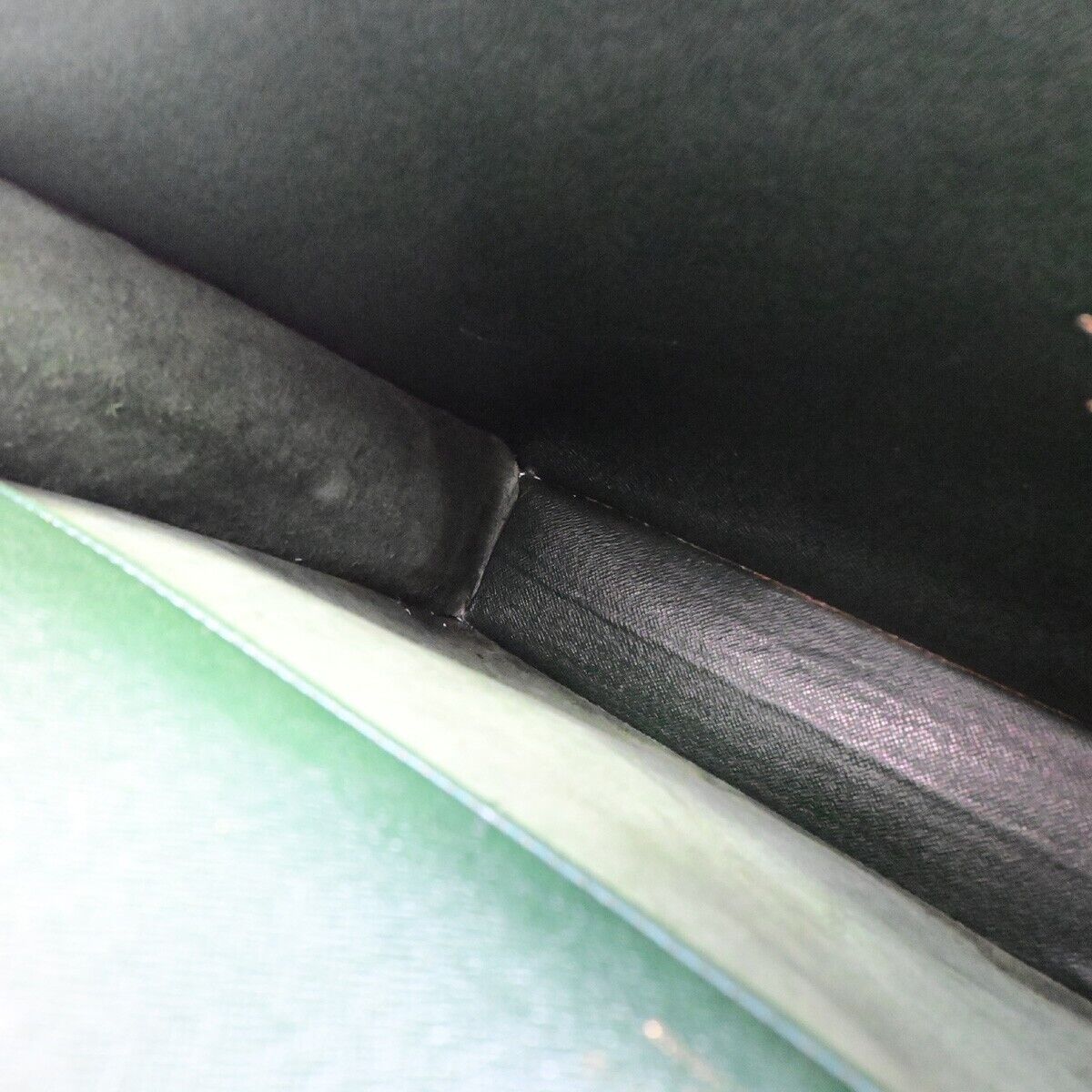Louis Vuitton Serviette Kourad Green Leather Briefcase Bag