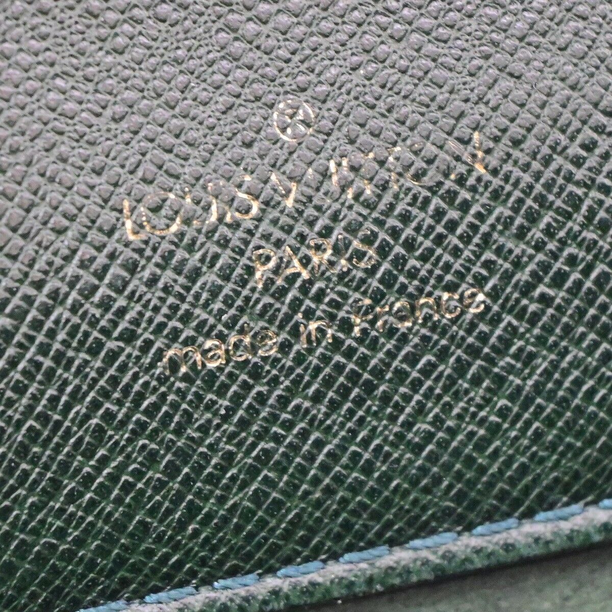 Louis Vuitton Serviette Kourad Green Leather Briefcase Bag