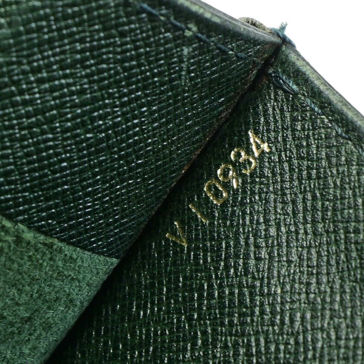 Louis Vuitton Serviette Kourad Green Leather Briefcase Bag