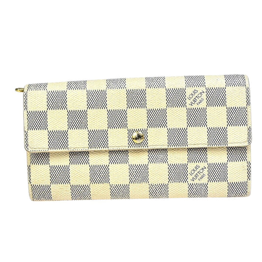 Louis Vuitton Portefeuille Sarah White White Gold Wallet  ()