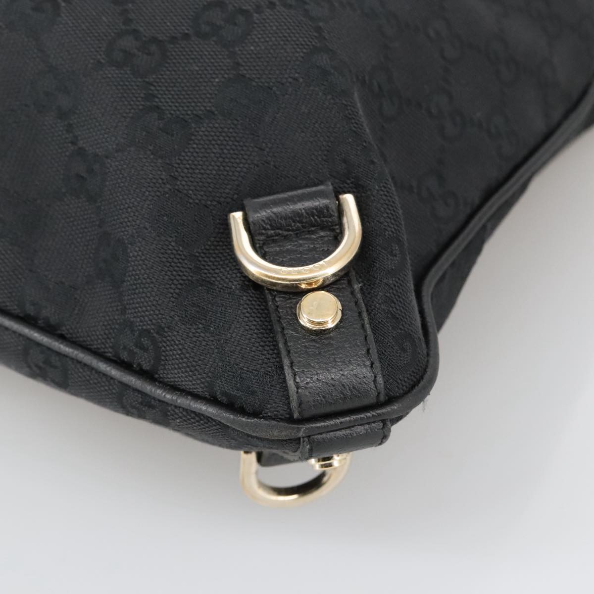 Gucci Abbey Black Canvas Shoulder Bag