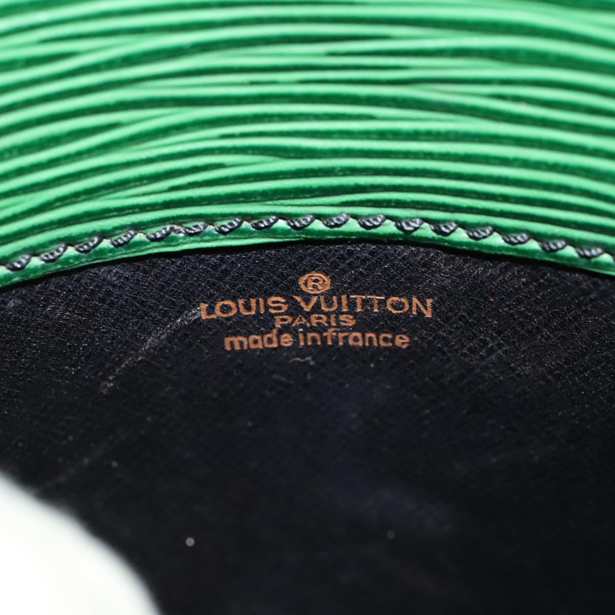 Louis Vuitton Cartouchière Green Leather Shoulder Bag