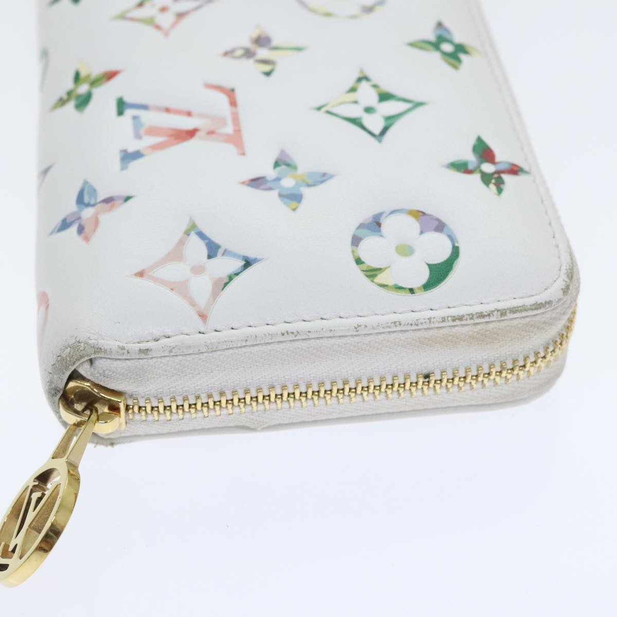 Louis Vuitton Zippy Wallet White Leather Wallet