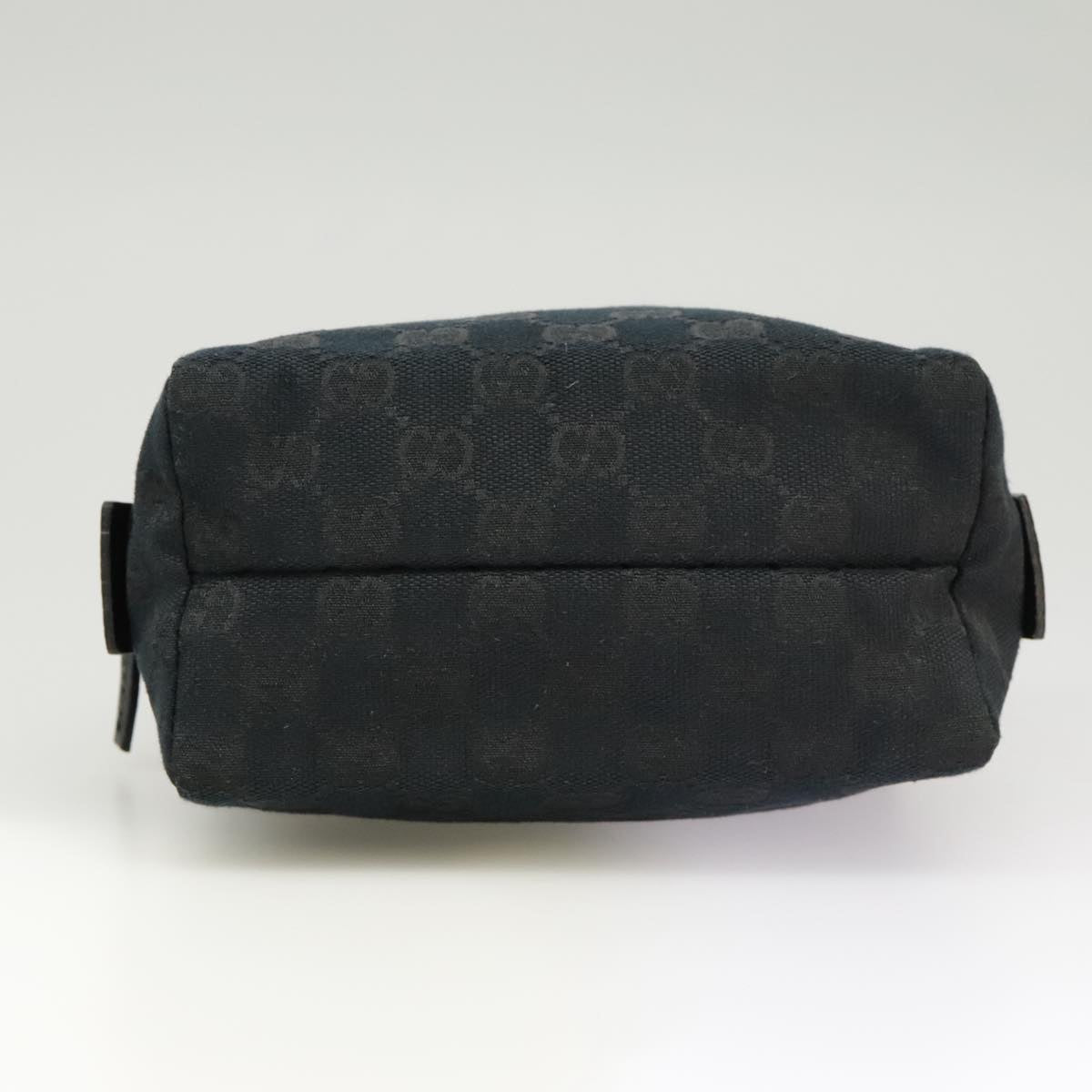 Gucci Cosmetic Pouch Black Canvas Clutch Bag