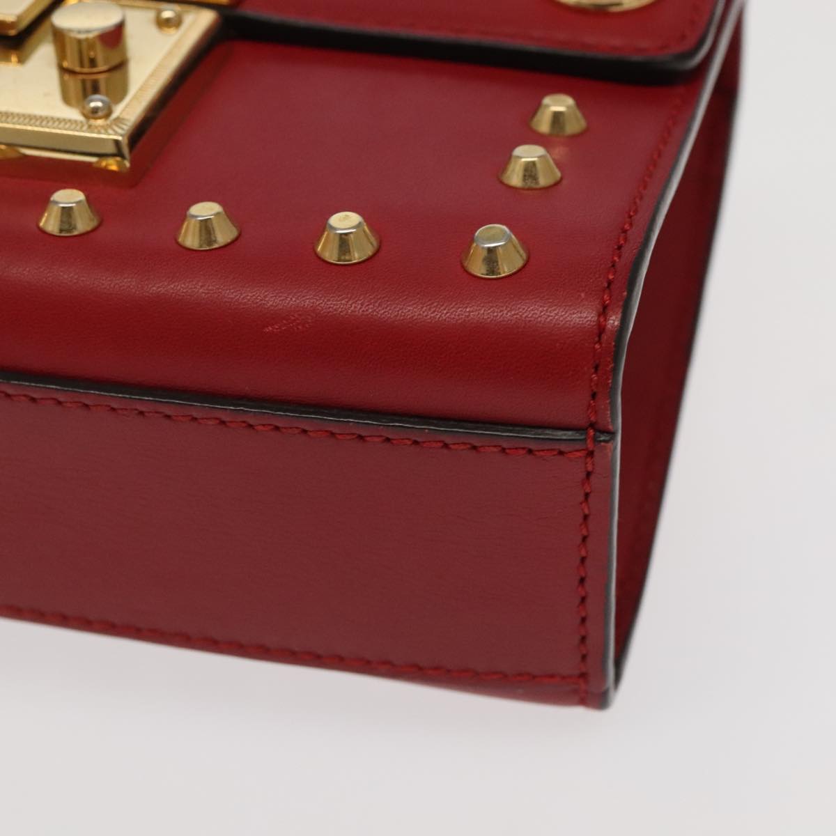 Gucci Padlock Red Leather Shoulder Bag