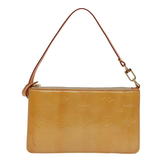 Louis Vuitton Lexington Beige Patent Leather Clutch Bag