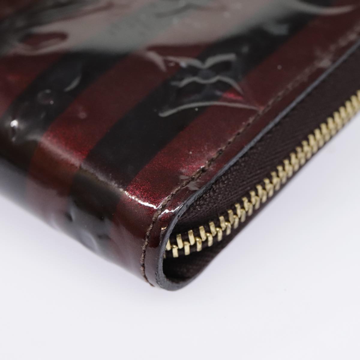 Louis Vuitton Zippy Coin Purse Burgundy Patent Leather Wallet
