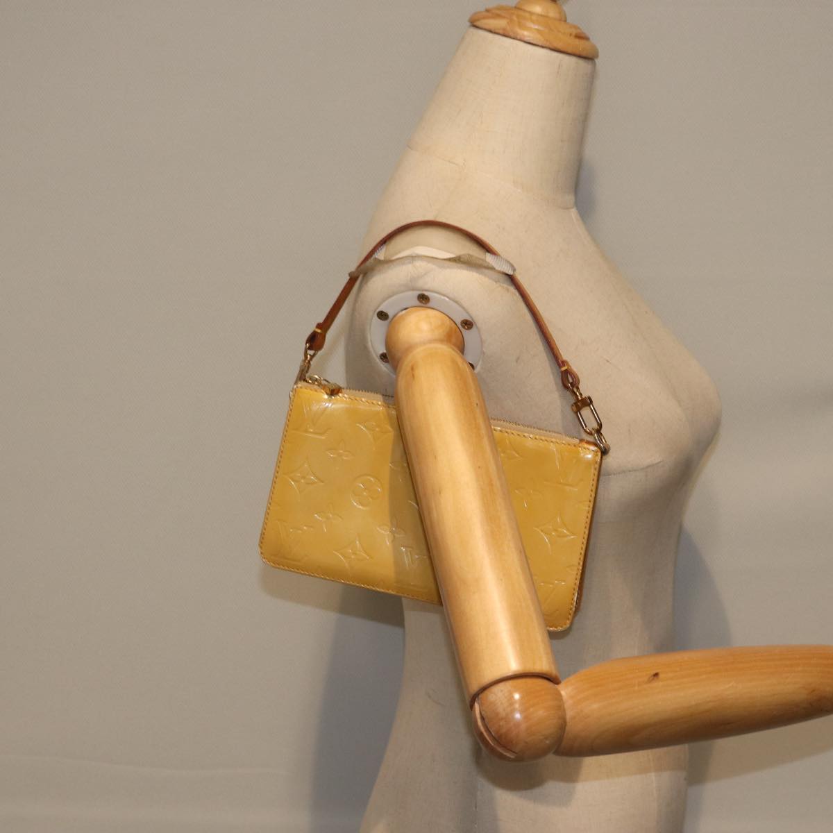 Louis Vuitton Lexington Yellow Patent Leather Clutch Bag