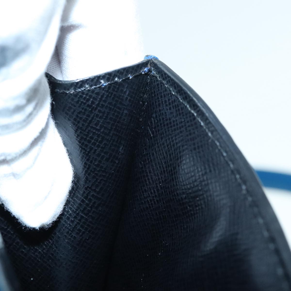 Louis Vuitton Grenelle Blue Leather Shoulder Bag