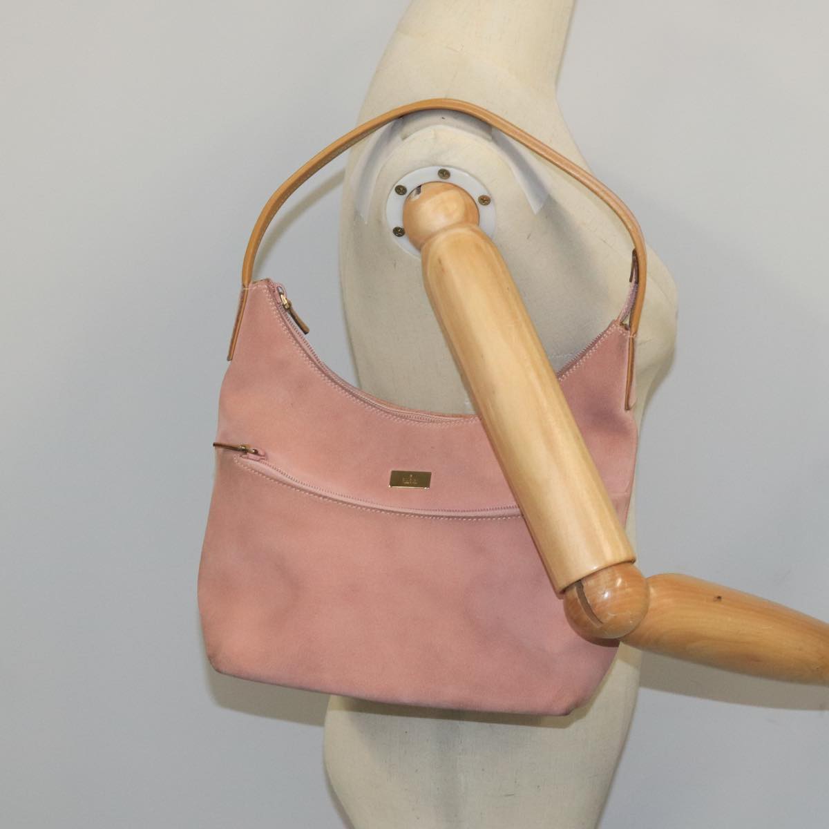 Gucci Hobo Pink Suede Handbag