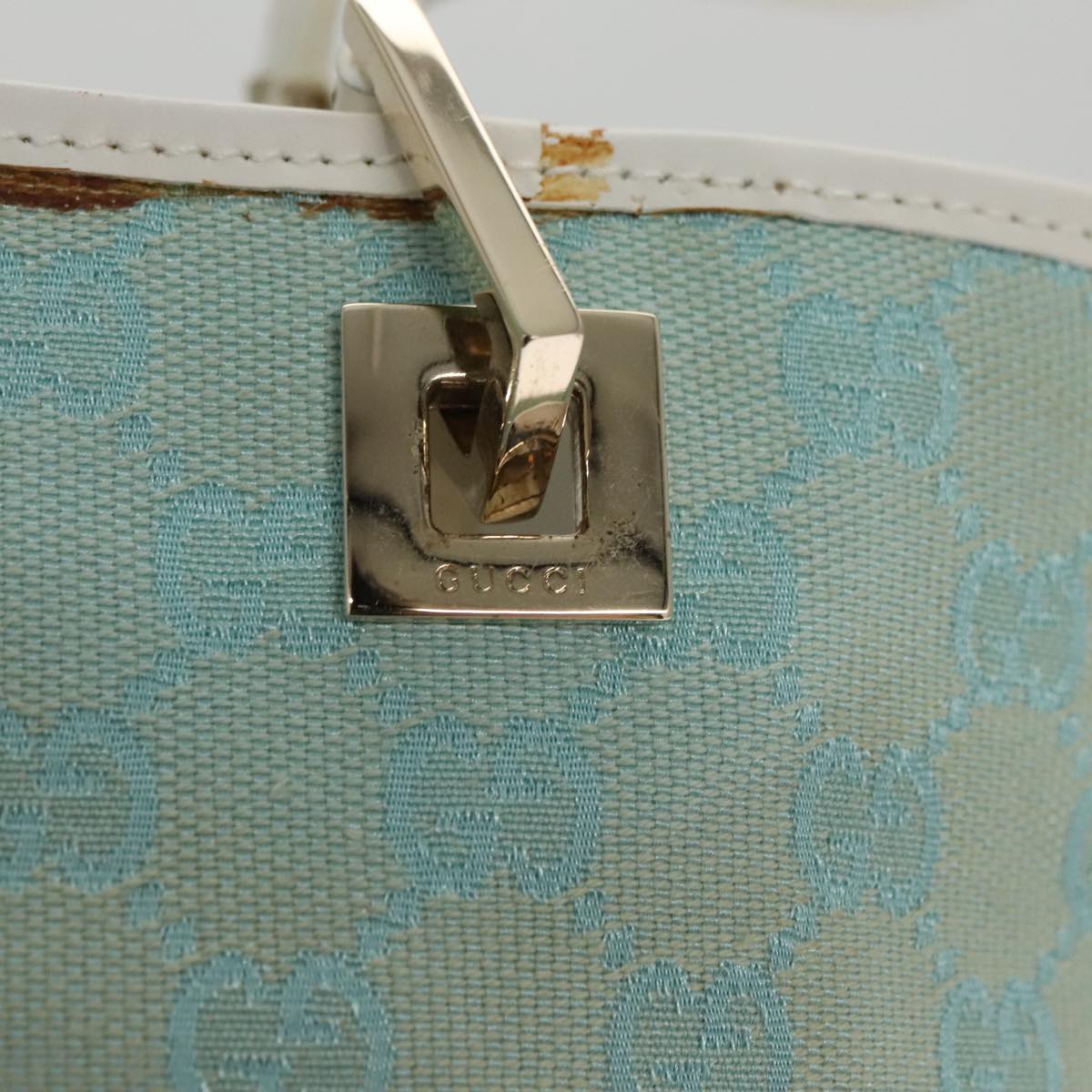 Gucci Blue Canvas Tote Bag