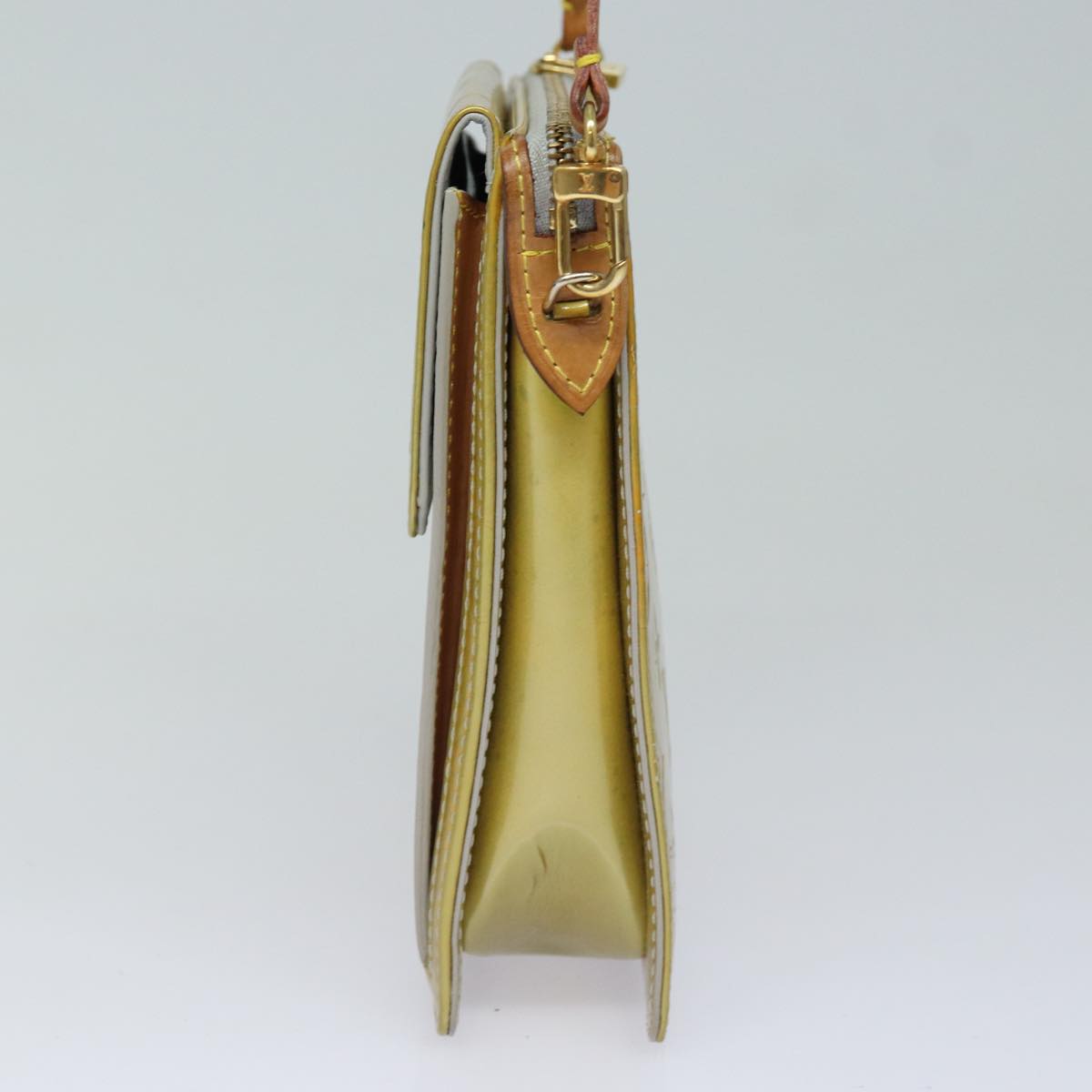 Louis Vuitton Mott Yellow Patent Leather Clutch Bag