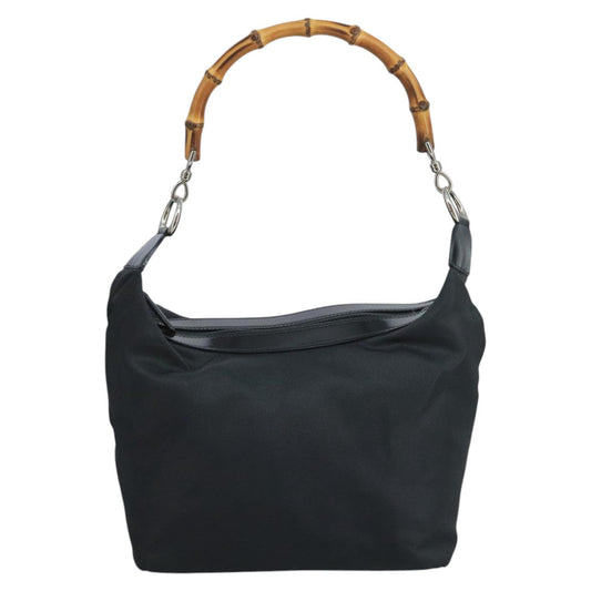Gucci Bamboo Black Synthetic Handbag ()