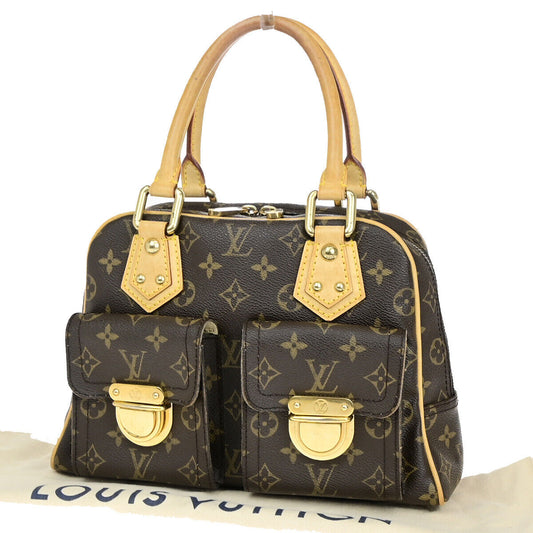 Louis Vuitton Manhattan Pm Brown Canvas Handbag ()