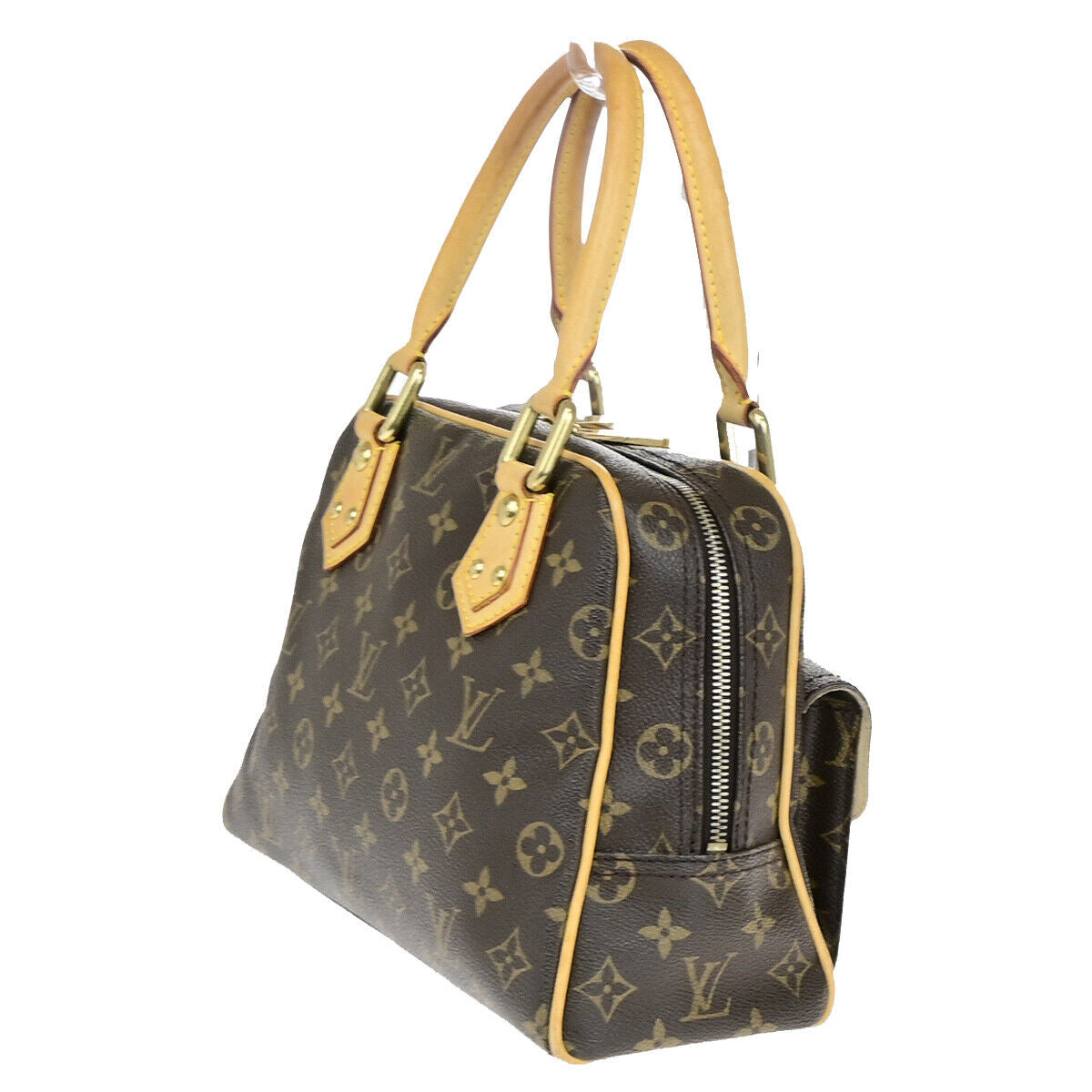 Louis Vuitton Manhattan Pm Brown Canvas Handbag