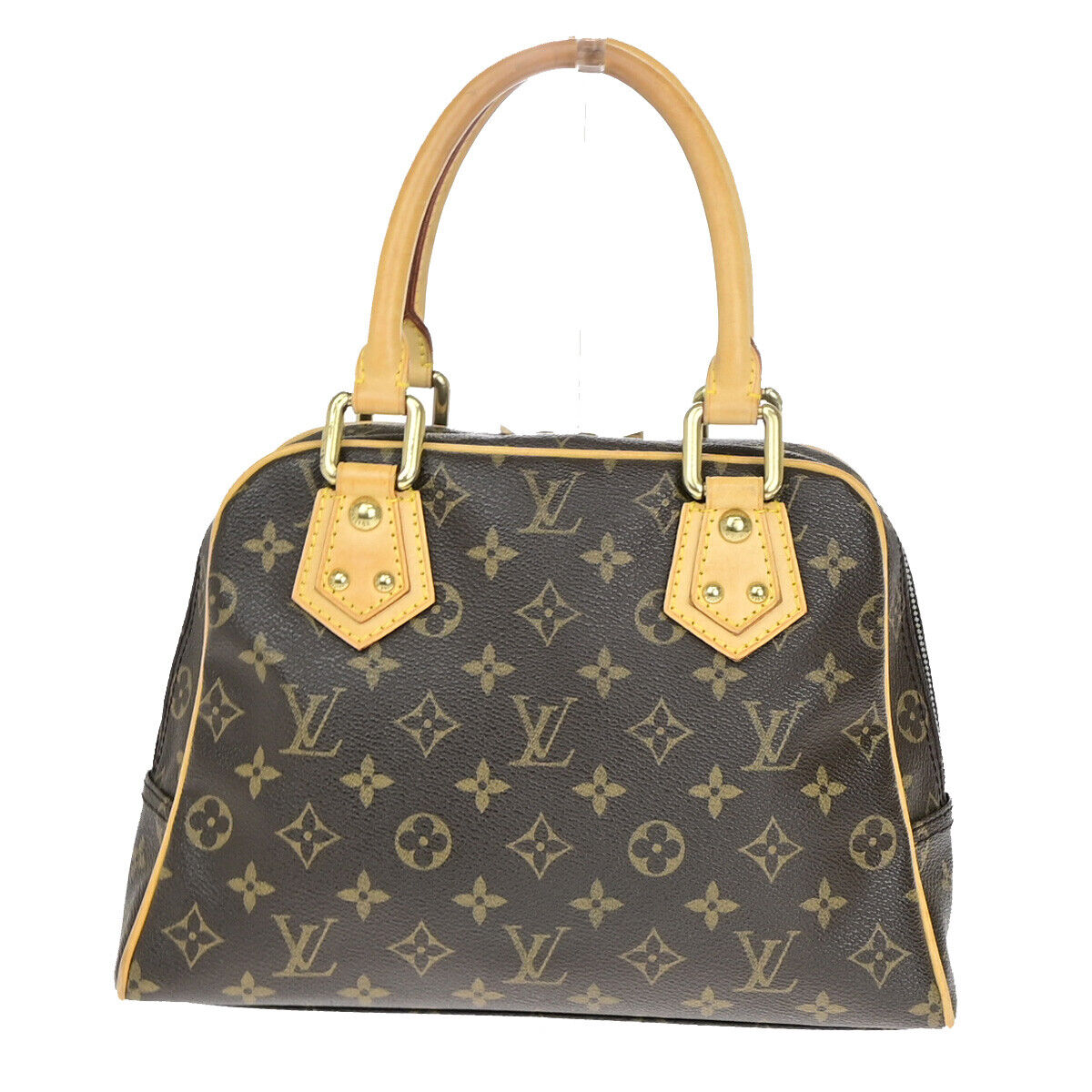 Louis Vuitton Manhattan Pm Brown Canvas Handbag