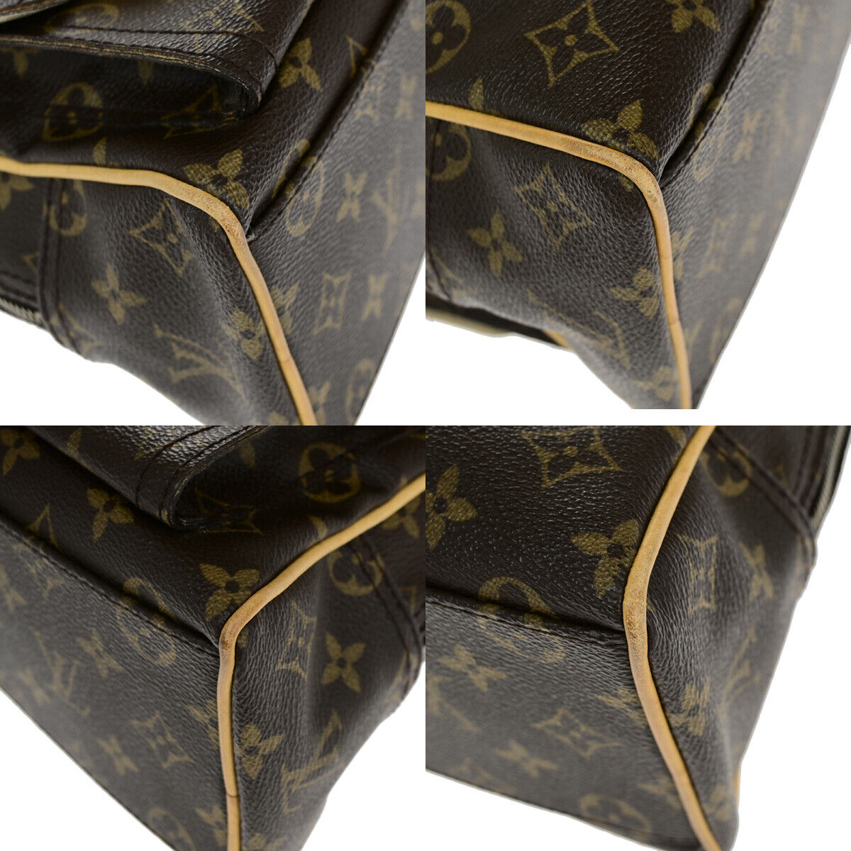 Louis Vuitton Manhattan Pm Brown Canvas Handbag