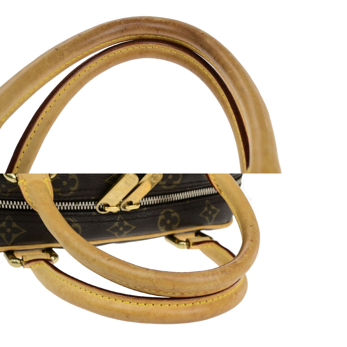 Louis Vuitton Manhattan Pm Brown Canvas Handbag