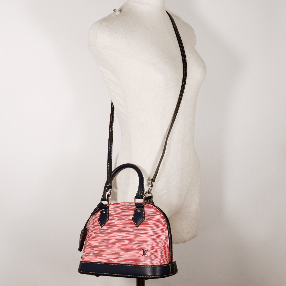 Louis Vuitton Alma Bb Red Leather Handbag
