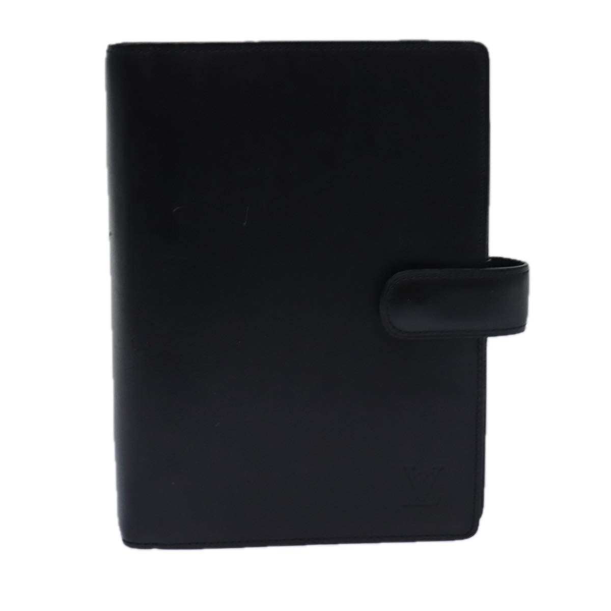 Louis Vuitton Agenda Mm Black Leather Wallet