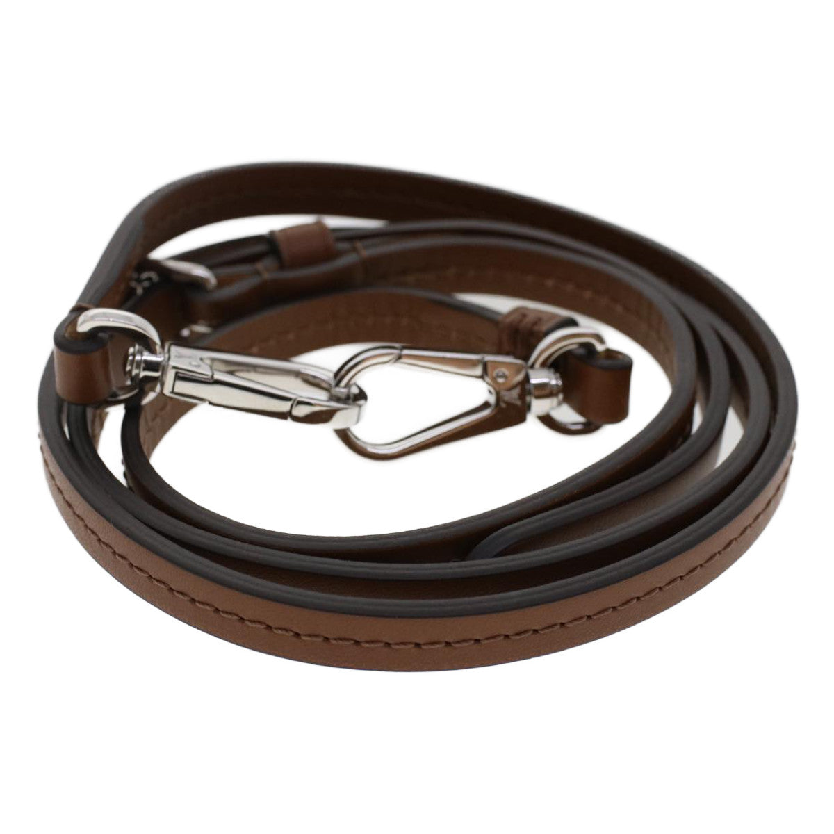 Louis Vuitton Shoulder Strap Brown Leather Bag Jewelry ()