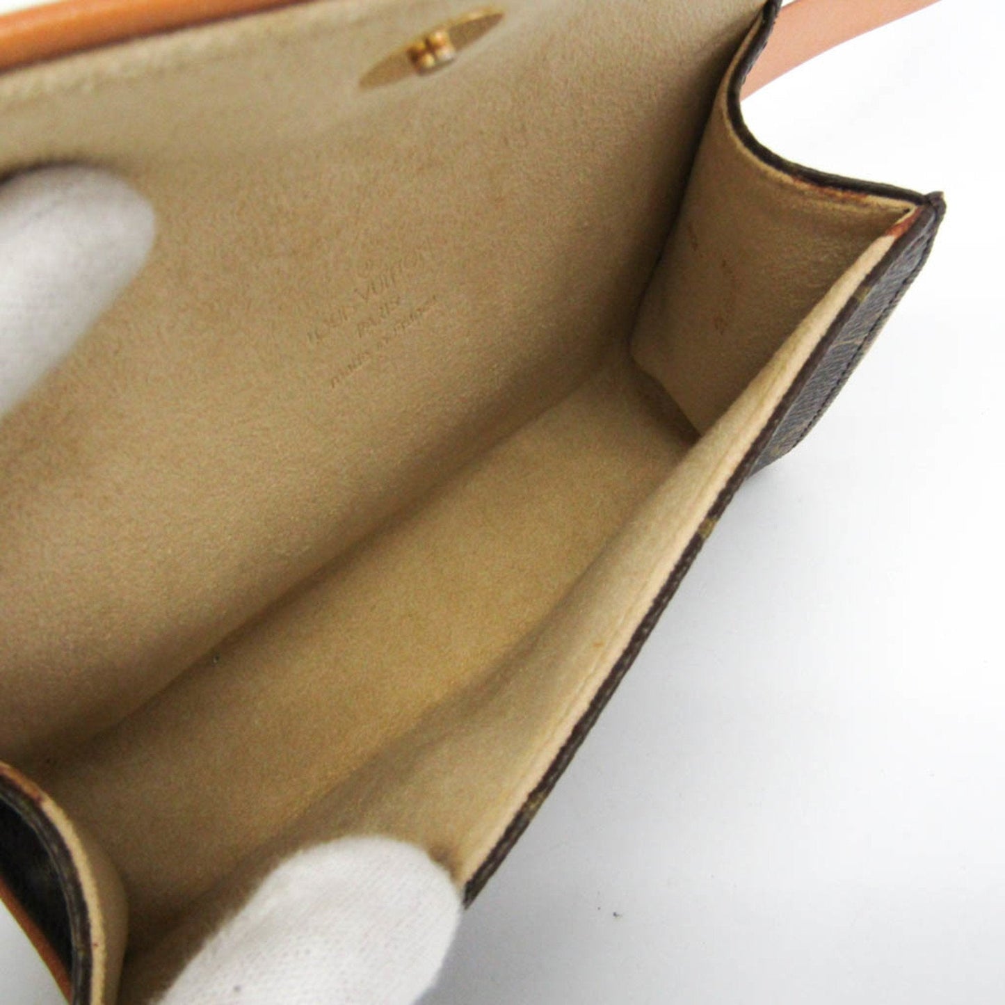 Louis Vuitton Pochette Florentine Brown Canvas Clutch Bag