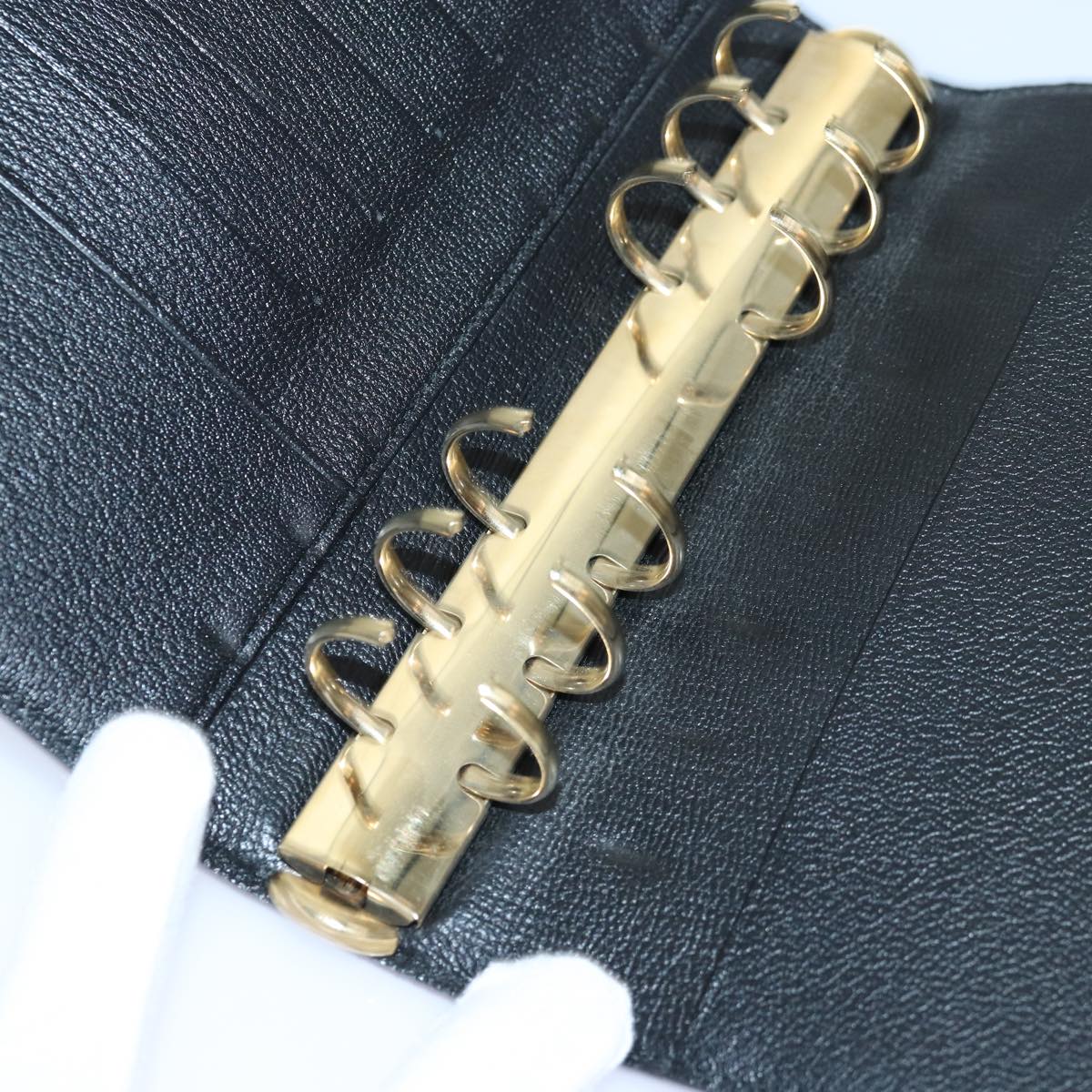 Louis Vuitton Agenda Mm Black Leather Wallet