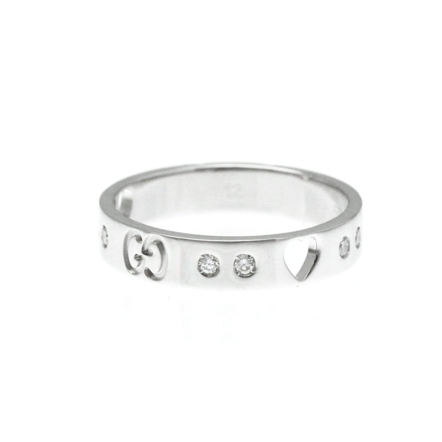 Gucci Icon Silver White Gold Ring Jewelry ()