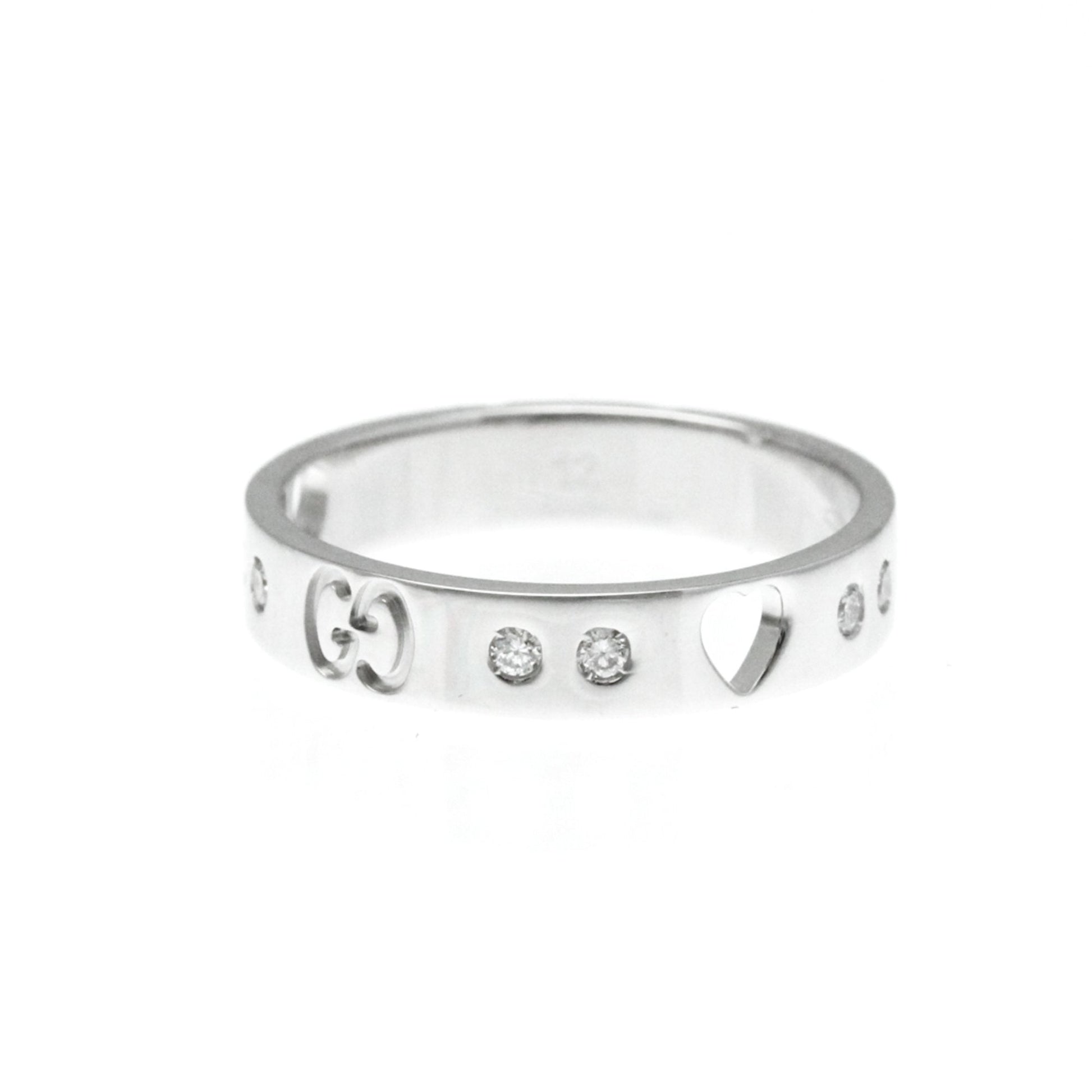 Gucci Icon Silver White Gold Ring Jewelry ()
