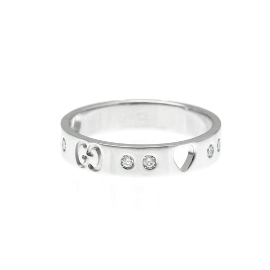 Gucci Icon Silver White Gold Ring Jewelry ()