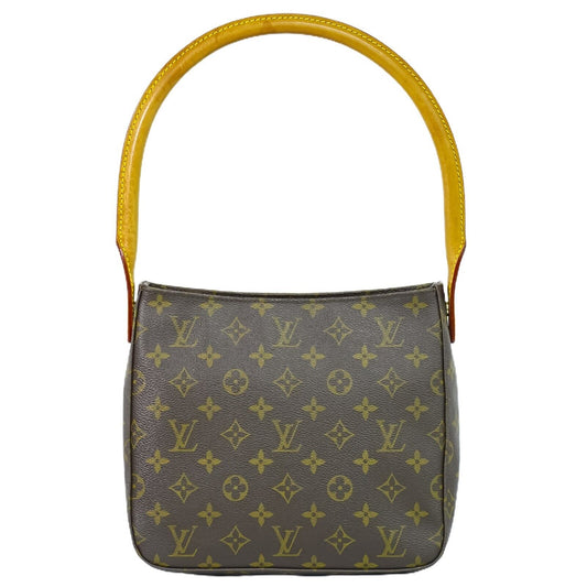 Louis Vuitton Looping Mm Brown Gold Plated Handbag ()