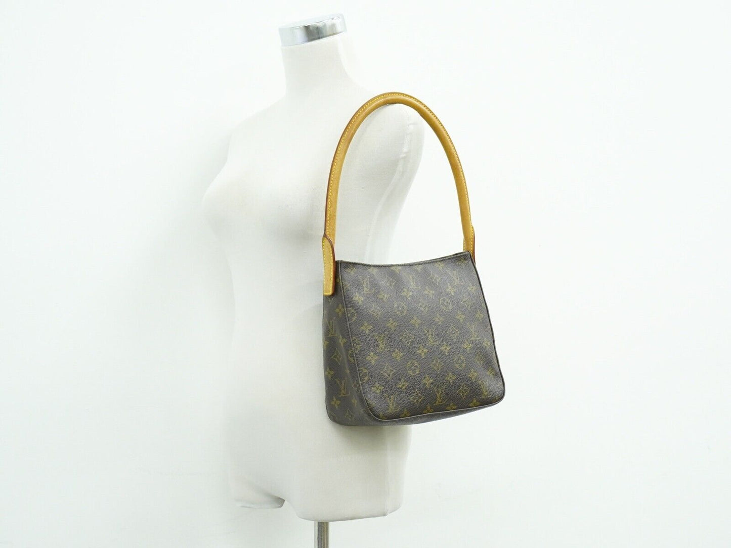Louis Vuitton Looping Mm Brown Gold Plated Handbag