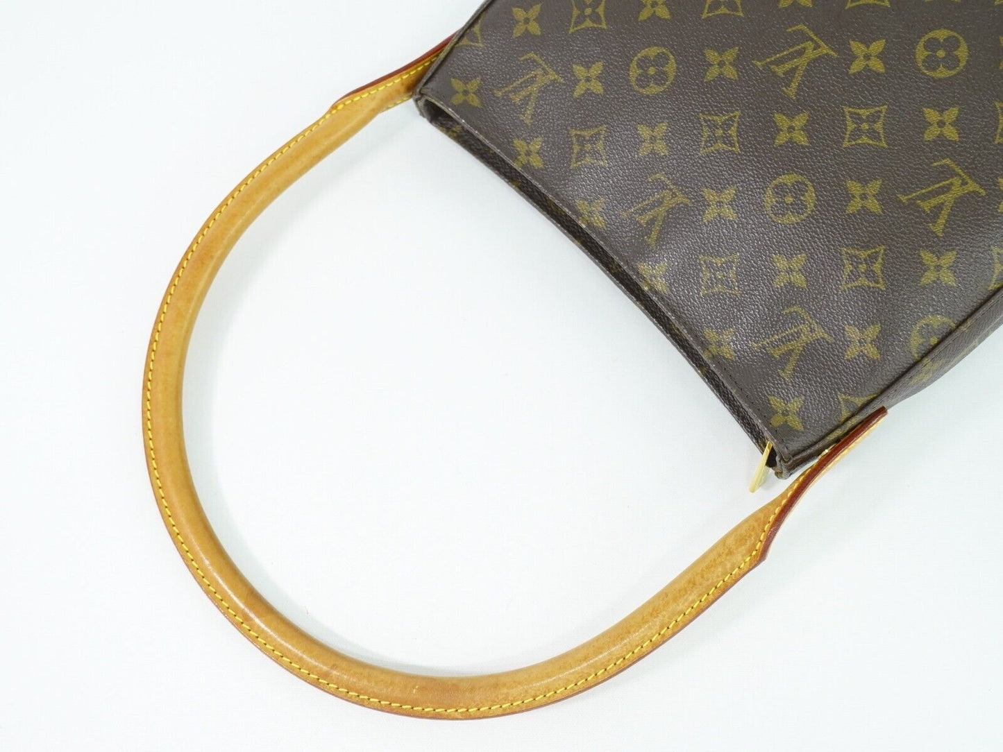 Louis Vuitton Looping Mm Brown Gold Plated Handbag