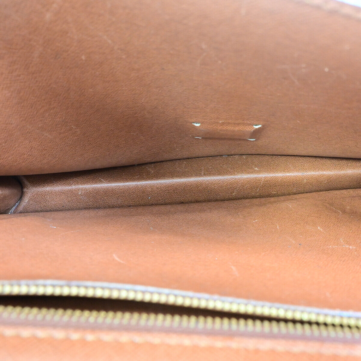 Louis Vuitton Porte Documents Brown Canvas Briefcase Bag