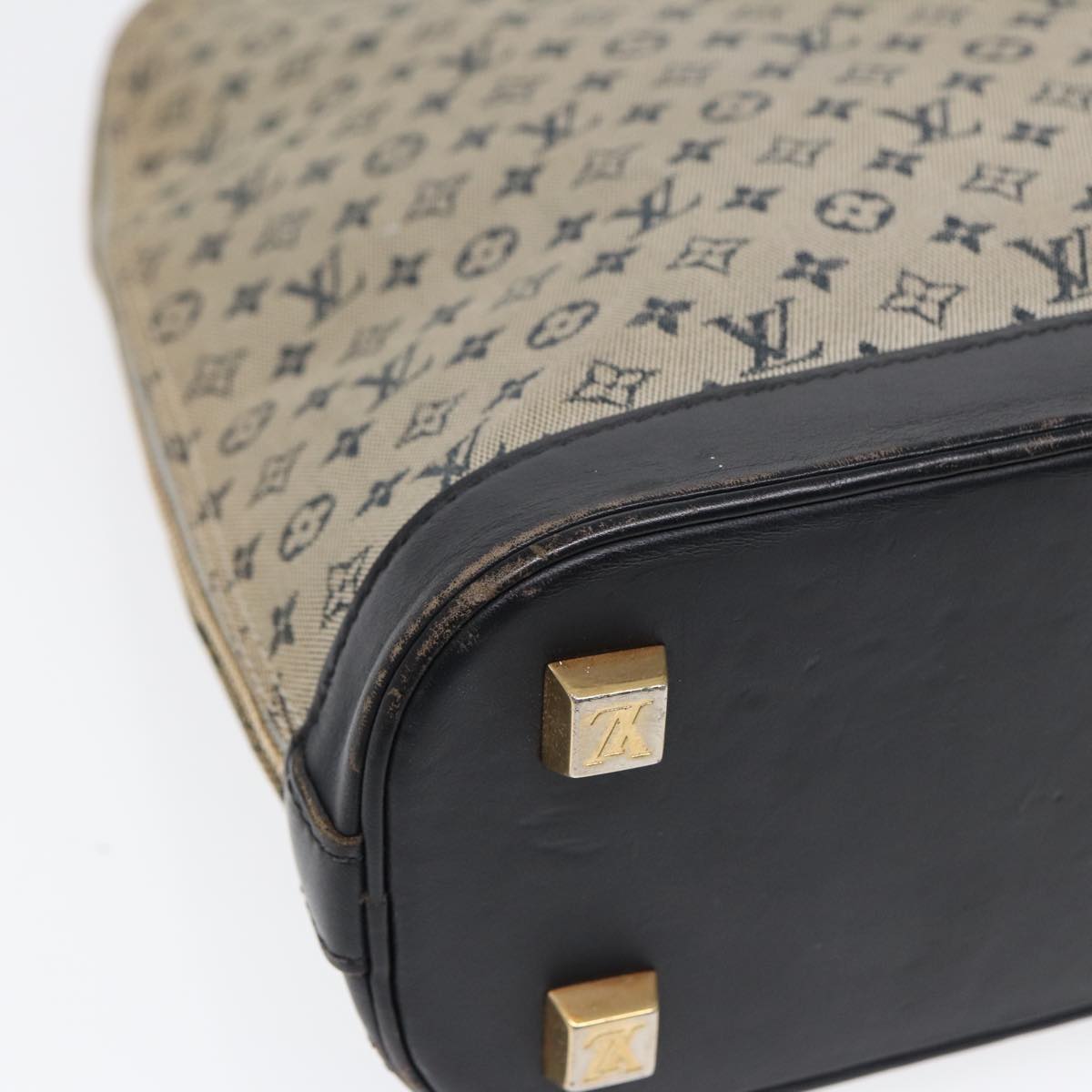 Louis Vuitton Alma Blue Canvas Handbag