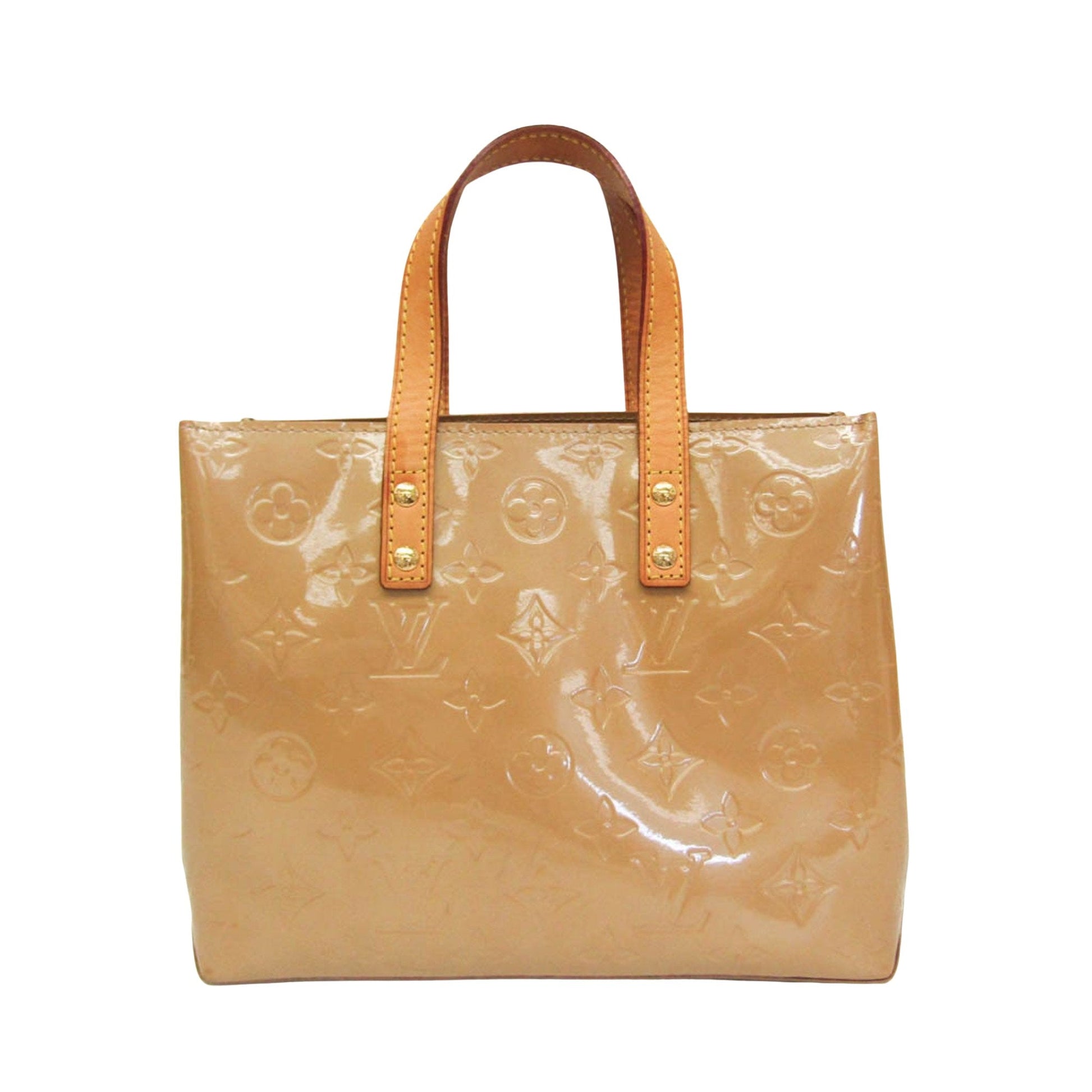 Louis Vuitton Reade Beige Patent Leather Handbag ()