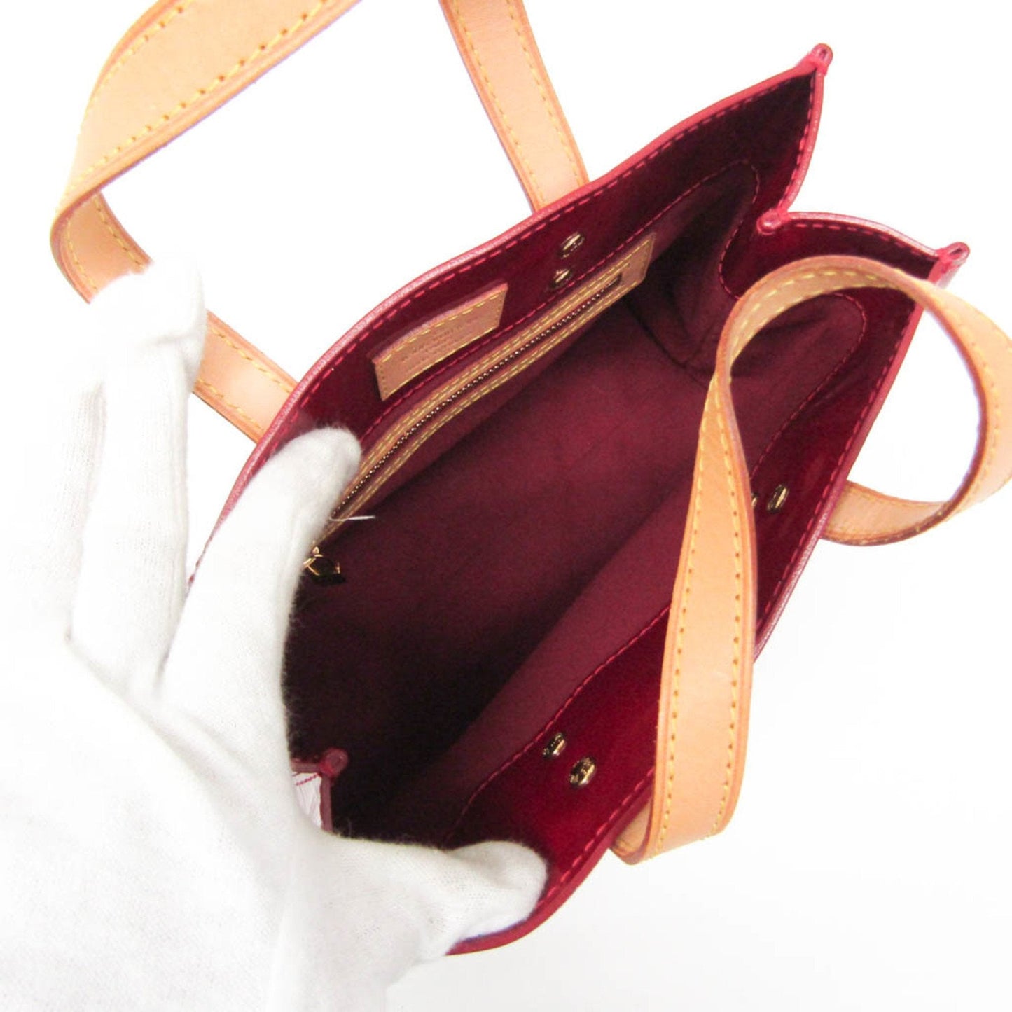 Louis Vuitton Reade Red Patent Leather Handbag
