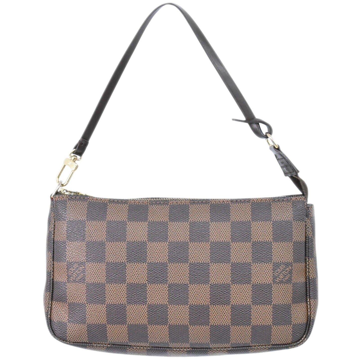Louis Vuitton Pochette Accessoires Brown Canvas Clutch Bag ()