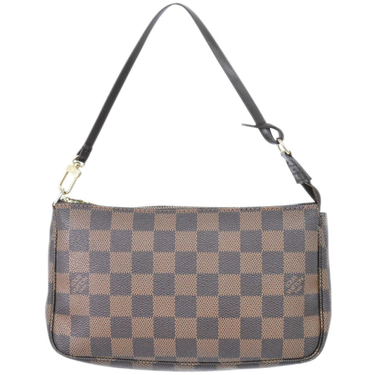 Louis Vuitton Pochette Accessoires Brown Canvas Clutch Bag ()