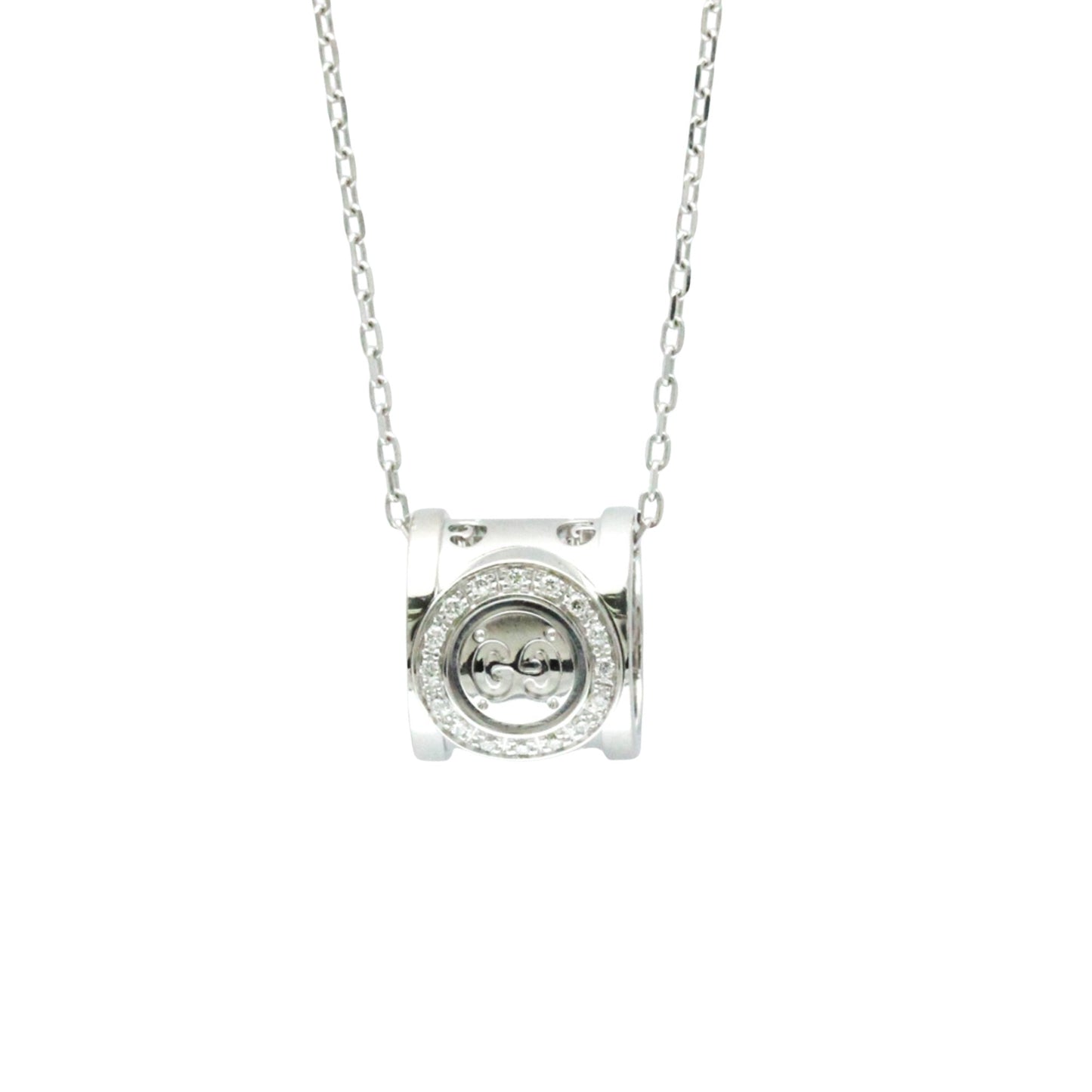 Gucci Icon Twirl Silver White Gold Necklace Jewelry