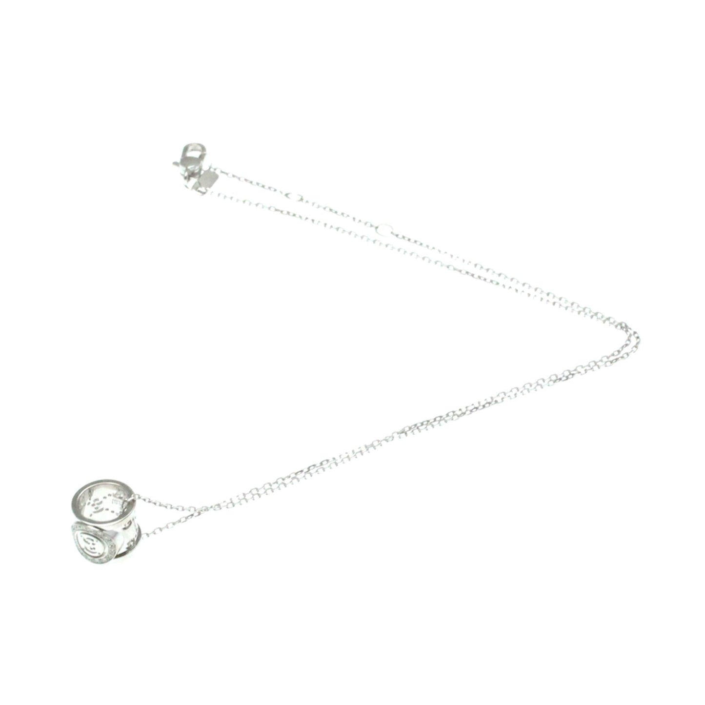 Gucci Icon Twirl Silver White Gold Necklace Jewelry ()