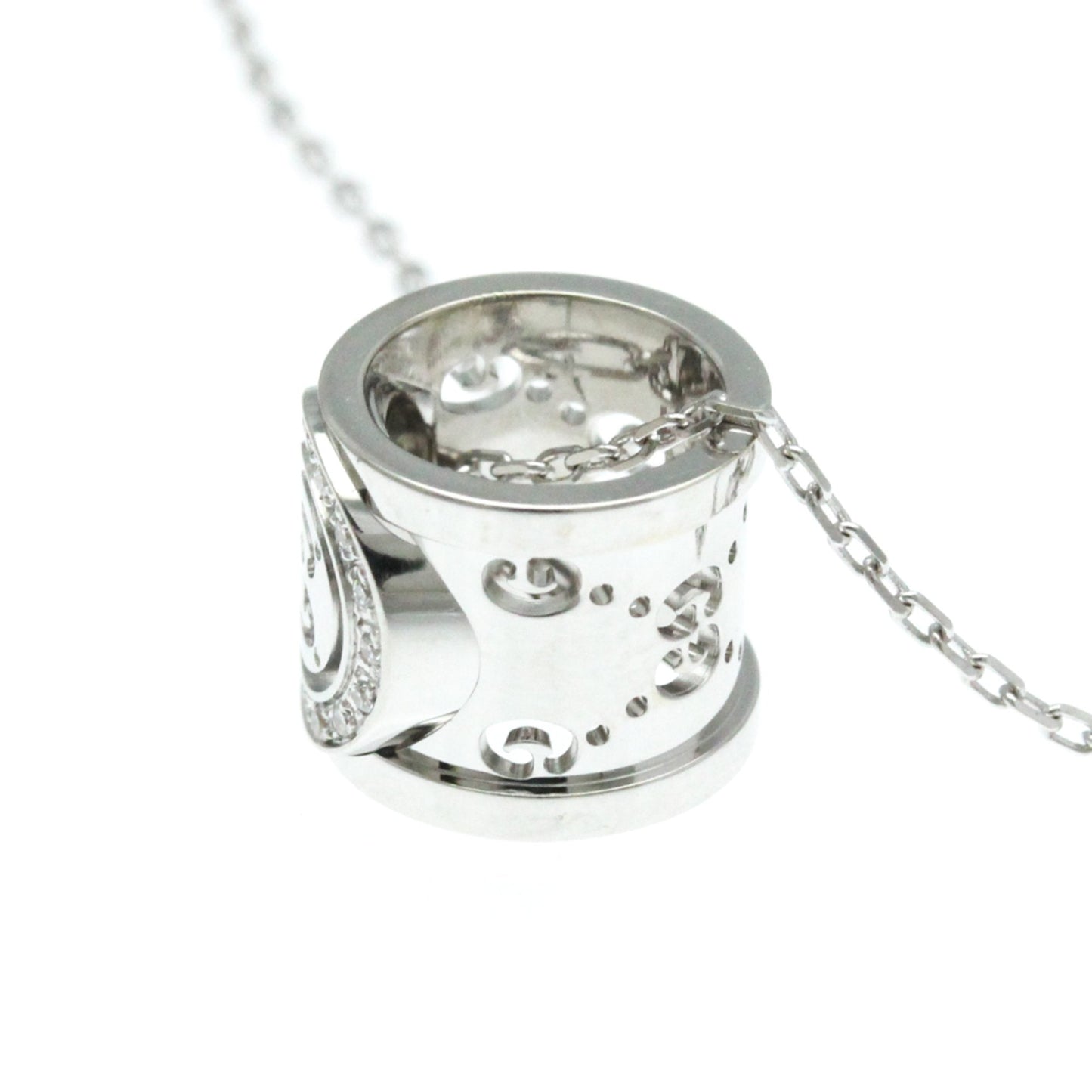 Gucci Icon Twirl Silver White Gold Necklace Jewelry
